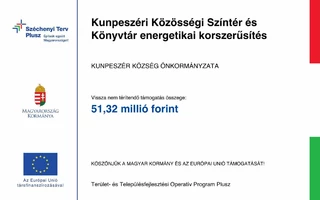 TOP_PLUSZ-2.1.1-21-BK1-2022-00030 Kunpeszéri Közösségi Színtér és Könyvtár energetikai korszerűsítés